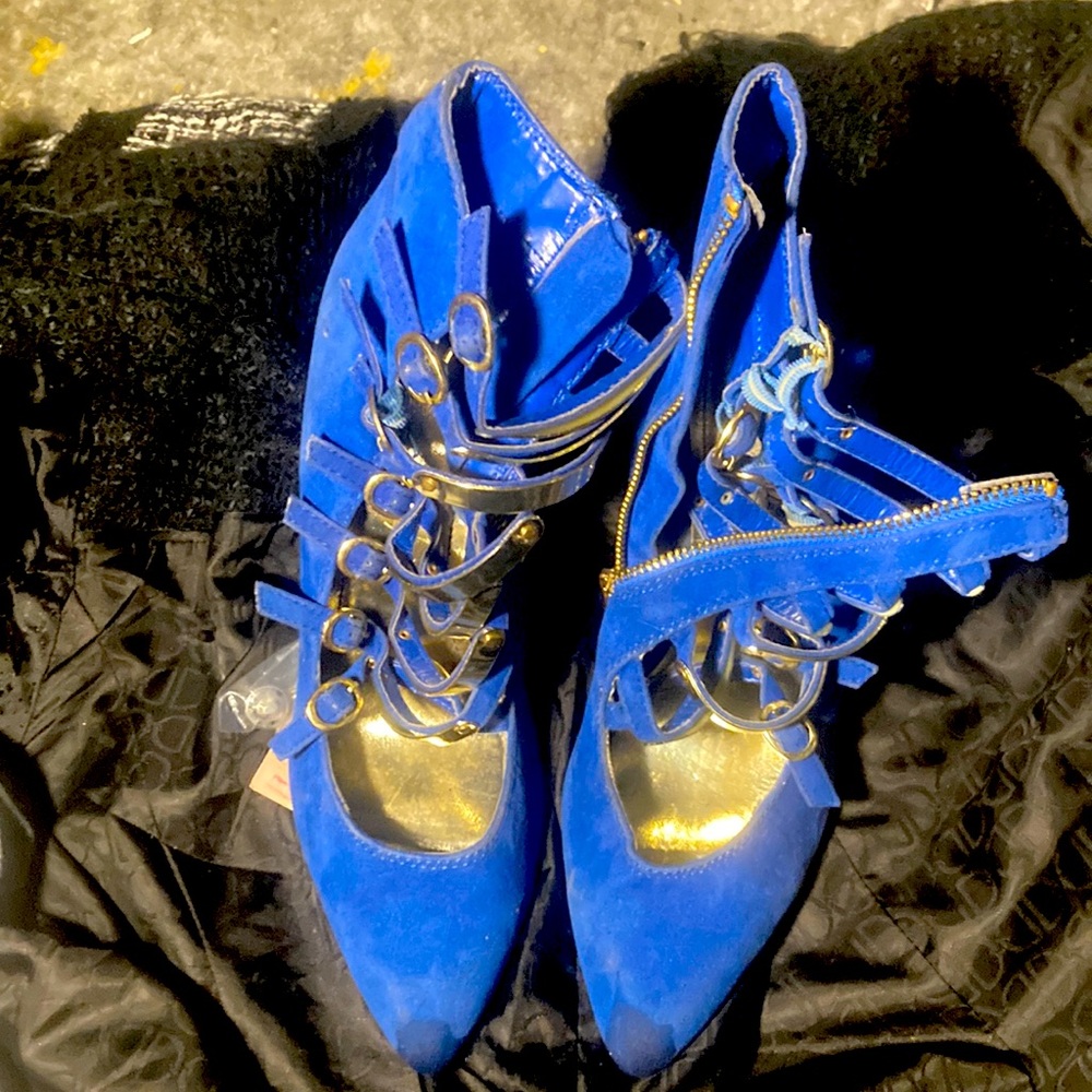 Blue/Silver Anne Michelle Heels